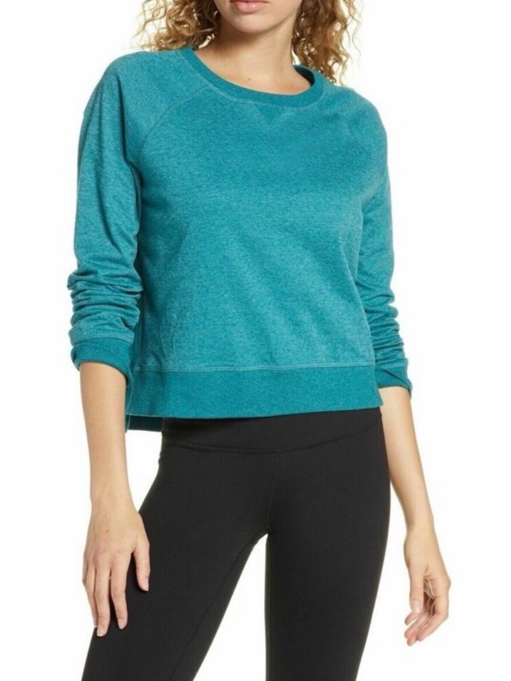 Sweaty Betty Teal Cropped Sweatshirt